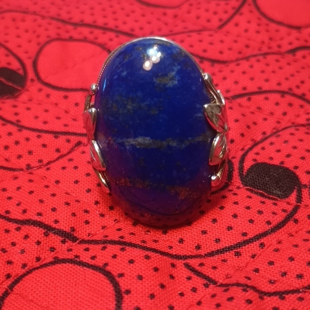 Blue Lapis And Sterling Silver Ring Size 9. *PRICE FIRM*
